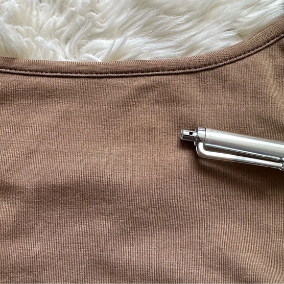 Madewell Top Scoopneck Cami Tank Fitted Cropped Rustic Wood XS NWT New - Picture 11 of 11